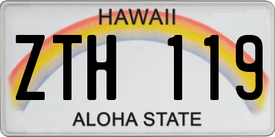 HI license plate ZTH119
