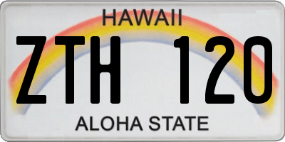 HI license plate ZTH120