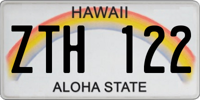 HI license plate ZTH122