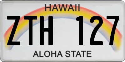 HI license plate ZTH127