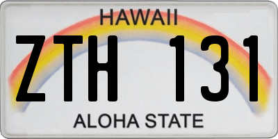 HI license plate ZTH131