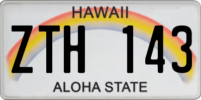 HI license plate ZTH143