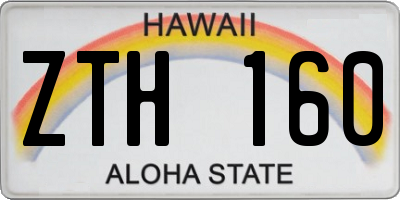 HI license plate ZTH160