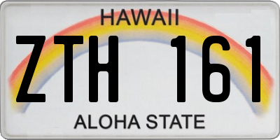 HI license plate ZTH161