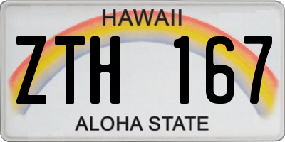 HI license plate ZTH167