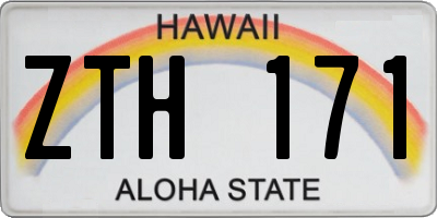 HI license plate ZTH171