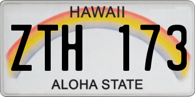 HI license plate ZTH173