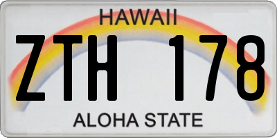 HI license plate ZTH178