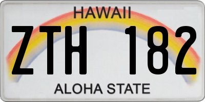 HI license plate ZTH182