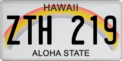 HI license plate ZTH219