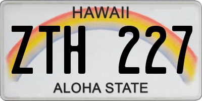 HI license plate ZTH227