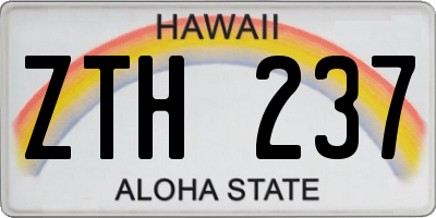 HI license plate ZTH237