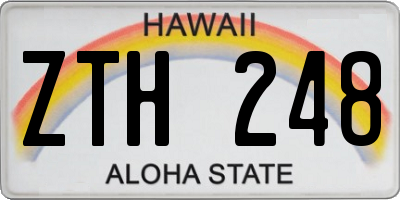 HI license plate ZTH248