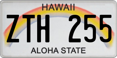 HI license plate ZTH255