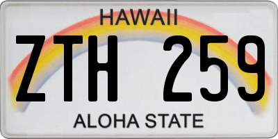 HI license plate ZTH259