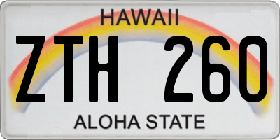 HI license plate ZTH260