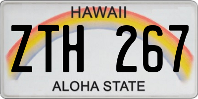 HI license plate ZTH267