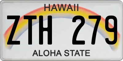 HI license plate ZTH279