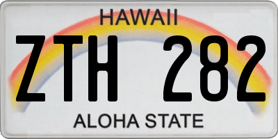 HI license plate ZTH282