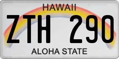 HI license plate ZTH290