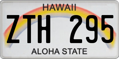 HI license plate ZTH295