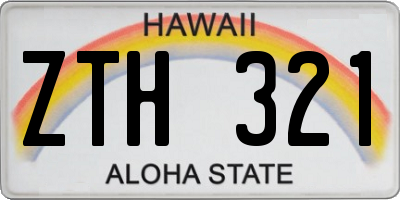 HI license plate ZTH321