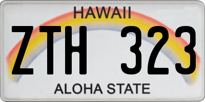 HI license plate ZTH323