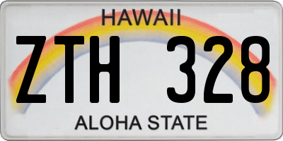 HI license plate ZTH328