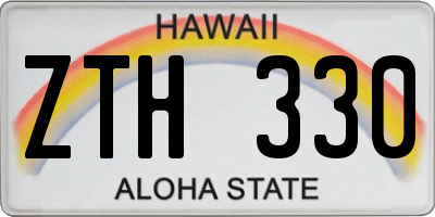HI license plate ZTH330