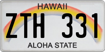 HI license plate ZTH331