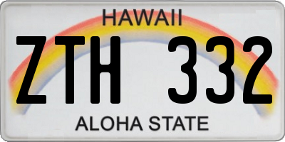 HI license plate ZTH332