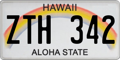 HI license plate ZTH342