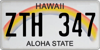 HI license plate ZTH347