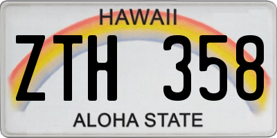 HI license plate ZTH358