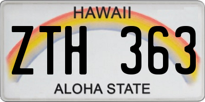 HI license plate ZTH363