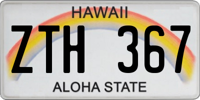 HI license plate ZTH367