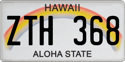 HI license plate ZTH368