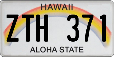 HI license plate ZTH371