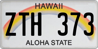 HI license plate ZTH373