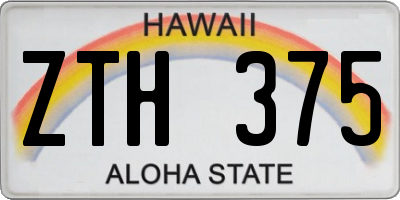 HI license plate ZTH375