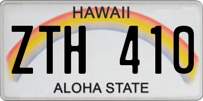 HI license plate ZTH410