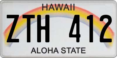 HI license plate ZTH412
