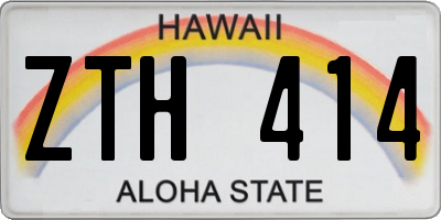 HI license plate ZTH414