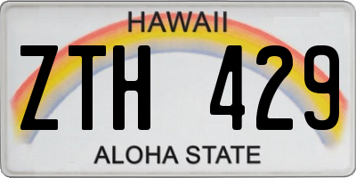 HI license plate ZTH429