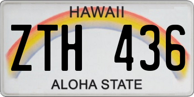 HI license plate ZTH436