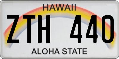 HI license plate ZTH440