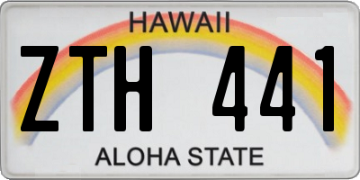 HI license plate ZTH441