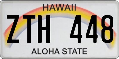 HI license plate ZTH448