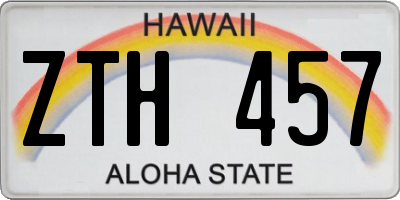 HI license plate ZTH457