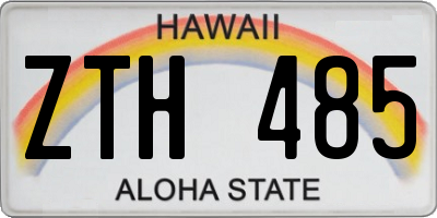 HI license plate ZTH485